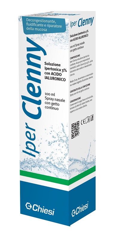 IPER CLENNY SPRAY NASALE EROGAZIONE CONTINUA SOLUZIONE IPERTONICA CON ACIDO IALURONICO 100 ML - Farmacia Del Monaco
