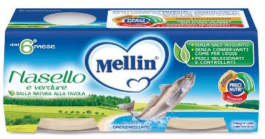 MELLIN OMOGENEIZZATO NASELLO 2 X 80 G - Farmacia Del Monaco