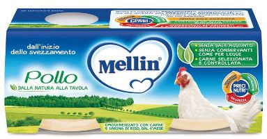 MELLIN OMOGENEIZZATO POLLO 2X120 G - Farmacia Del Monaco