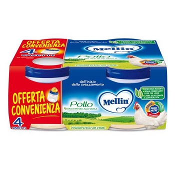 MELLIN OMOGENEIZZATO POLLO 4X80 G - Farmacia Del Monaco