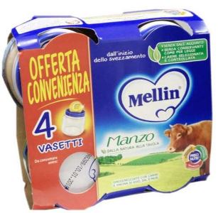 MELLIN OMOGENEIZZATO MANZO 4X80 G - Farmacia Del Monaco