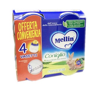 MELLIN OMOGENEIZZATO CONIGLIO 4X80 G - Farmacia Del Monaco