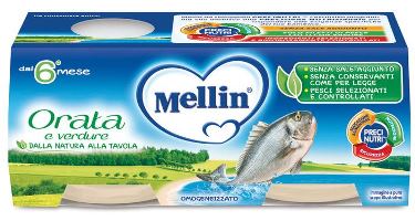 MELLIN OMOGENEIZZATO ORATA 2X80 G - Farmacia Del Monaco