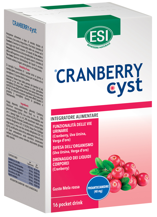 ESI CRANBERRY CYST POCKET DRINK 16 BUSTINE - Farmacia Del Monaco