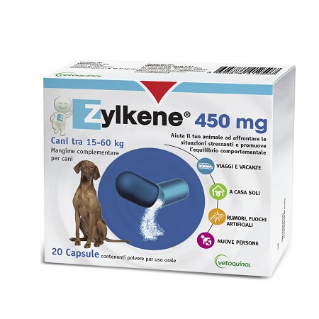 ZYLKENE CANI GROSSA TAGLIA 15-60KG 20 CAPSULE DA 450 MG - Farmacia Del Monaco