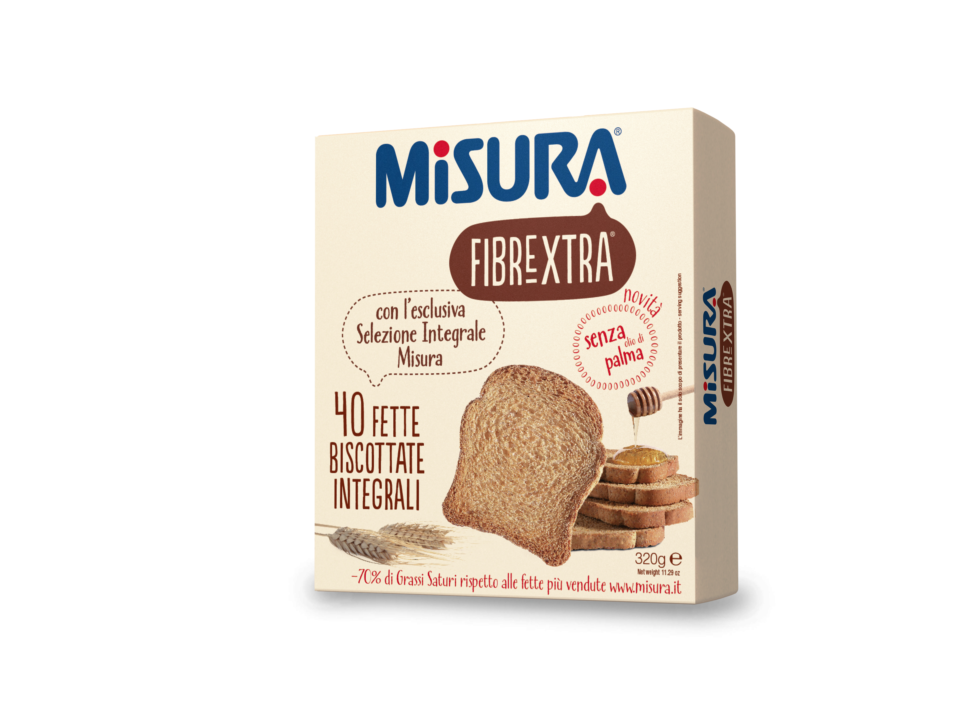 MISURA FETTE FIBRE EXTRA 100% INTEGRALI 320 G - Farmacia Del Monaco