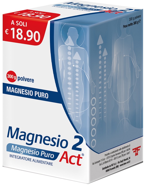 MAGNESIO 2 MAGNESIO PURO ACT POLVERE 300 G - Farmacia Del Monaco