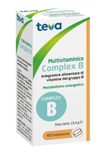 MULTIVITAMINICO COMPLEX B TEVA 40 COMPRESSE 16,4 G - Farmacia Del Monaco
