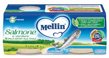 MELLIN OMOGENEIZZATO SALMONE 2 X 80 G - Farmacia Del Monaco