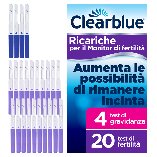 MONITOR DI FERTILITA' CLEARBLUE ADVANCED IN STICK 20 PEZZI + 4 TEST DI GRAVIDANZA - Farmacia Del Monaco
