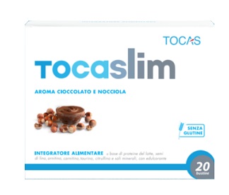 TOCASLIM CREMA DI CIOCCOLATO E NOCCIOLA 20 BUSTE DA 18 G - Farmacia Del Monaco