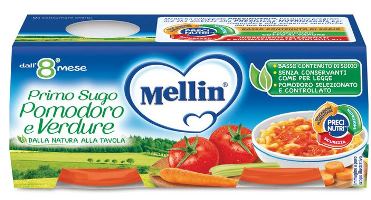 MELLIN PRIMO SUGO POMODORO E VERDURE 2 VASETTI DA 80 G - Farmacia Del Monaco