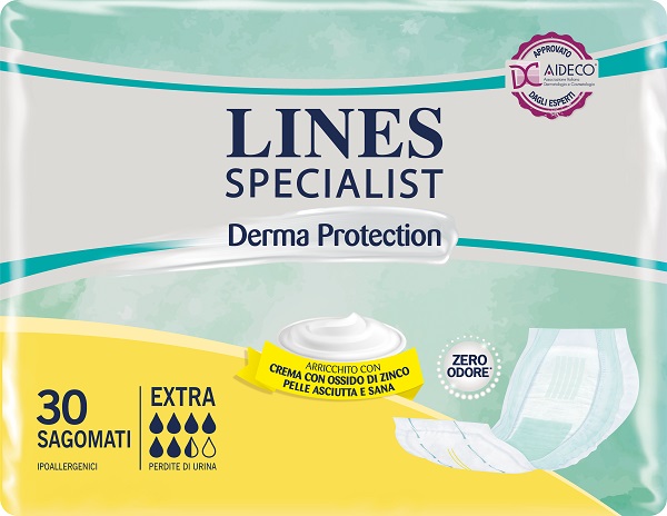 LINES SPECIALIST DERM PANNOLONE SAGOMATO EXTRA 30 PEZZI - Farmacia Del Monaco
