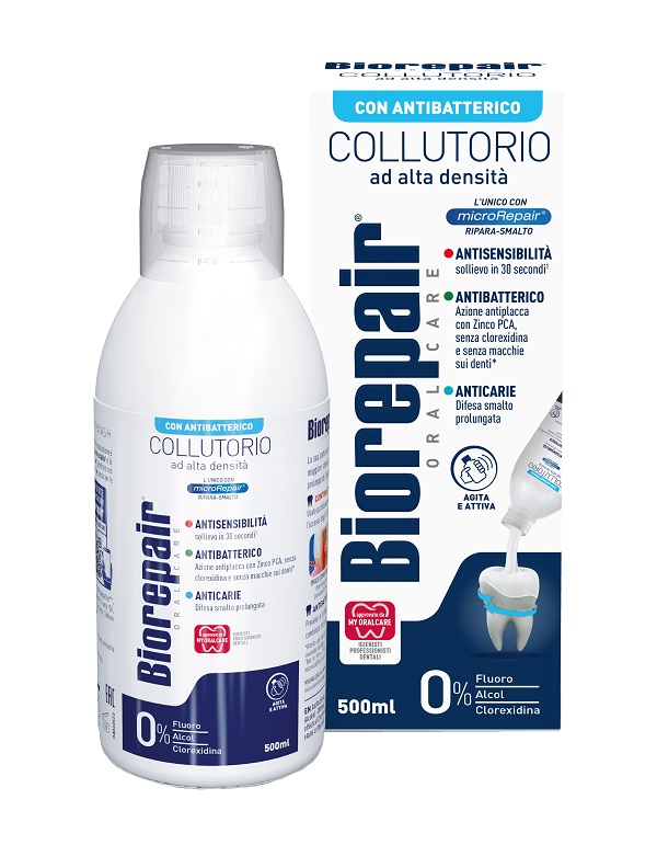 BIOREPAIR ORAL CARE COLLUTORIO ALTA INTENSITA' 3IN1 ANTISENSIBILITA', ANTIBATTERICO, ANTICARIE 500 ML - Farmacia Del Monaco