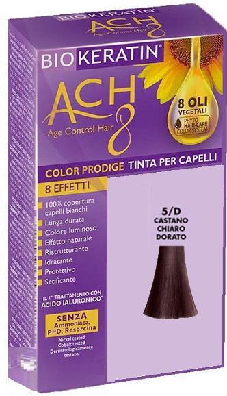 BIOKERATIN ACH8 COLOR PRODIGE 5/D CASTANO CHIARO DORATO - Farmacia Del Monaco