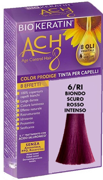 BIOKERATIN ACH8 COLOR PRODIGE 6/RI BIONDO SCURO ROSSO INTENSO - Farmacia Del Monaco