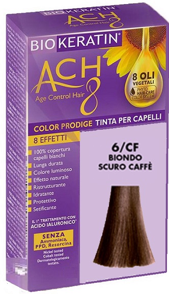 BIOKERATIN ACH8 COLOR PRODIGE 6/CF BIONDO SCURO CAFFE' - Farmacia Del Monaco