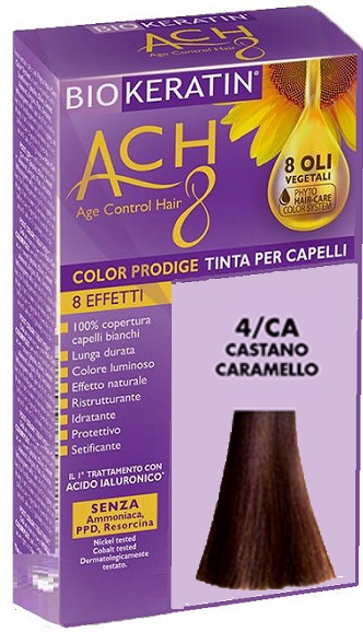 BIOKERATIN ACH8 COLOR PRODIGE 4/CA CASTANO CARAMELLO - Farmacia Del Monaco