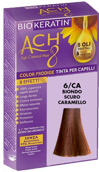 BIOKERATIN ACH8 COLOR PRODIGE 6/CA BIONDO SCURO CARAMELLO - Farmacia Del Monaco