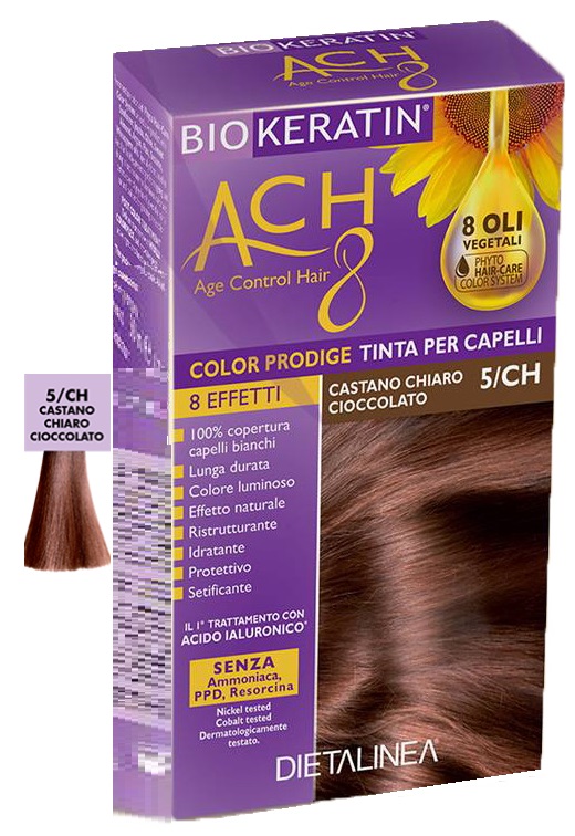 BIOKERATIN ACH8 COLOR PRODIGE 5/CH CASTANO CHIARO CIOCCOLATO - Farmacia Del Monaco