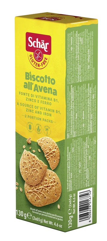 SCHAR BISCOTTI ALL'AVENA 2 BUSTE DA 65 G - Farmacia Del Monaco