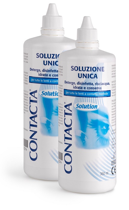 SOLUZIONE PER LENTI A CONTATTO CONTACTA 2 PEZZI 360 ML - Farmacia Del Monaco