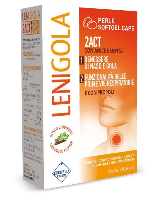 LENIGOLA 20 PERLE SOFTGEL CAPS LIQUIRIZIA - Farmacia Del Monaco