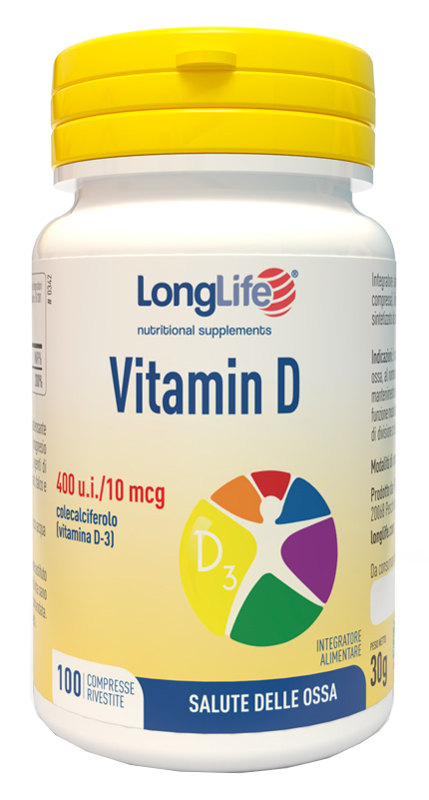 LONGLIFE VITAMIN D 400UI 100 COMPRESSE RIVESTITE - Farmacia Del Monaco
