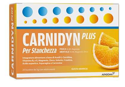 CARNIDYN PLUS 20 BUSTINE DA 5 G GUSTO ARANCIA - Farmacia Del Monaco