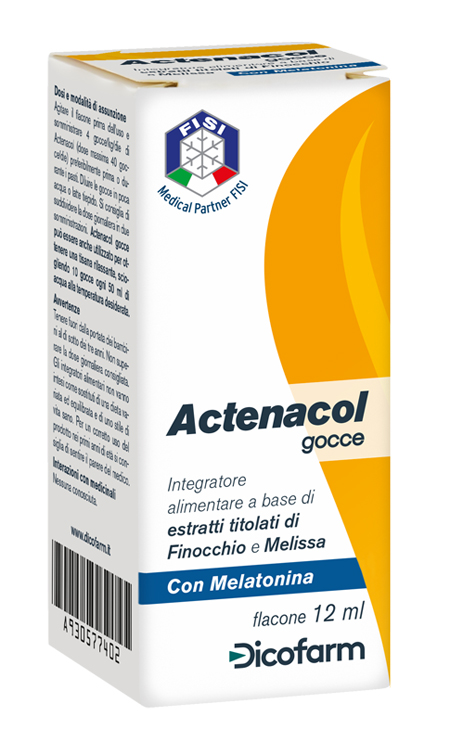ACTENACOL GOCCE 12 ML CON MELATONINA - Farmacia Del Monaco