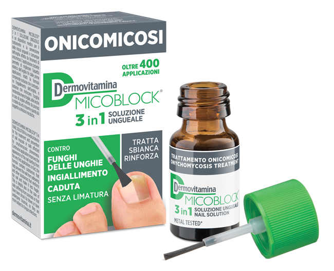 DERMOVITAMINA MICOBLOCK 3 IN 1 ONICOMICOSI SOLUZIONE UNGUEALE 7 ML - Farmacia Del Monaco