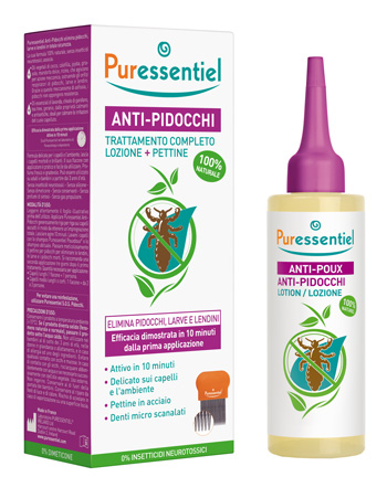 LOZIONE ANTIPIDOCCHI 100 ML + PETTINE PURESSENTIEL - Farmacia Del Monaco