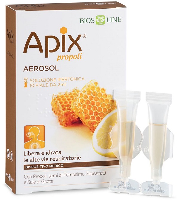APIX PROPOLI AEROSOL 10 FIALE MONODOSE X 2 ML BIOSLINE - Farmacia Del Monaco