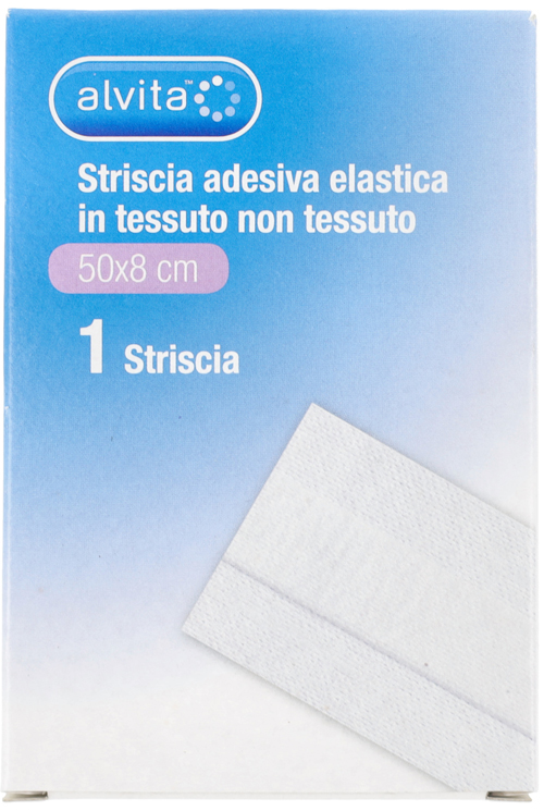 STRISCIA ADESIVA ELASTICA ALVITA TNT 50X8CM - Farmacia Del Monaco