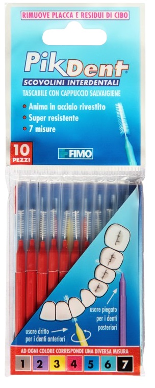 PIKDENT STUZZICOLINO 4 ROSSO 10 PEZZI - Farmacia Del Monaco