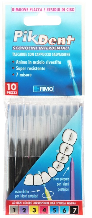 PIKDENT STUZZICOLINO 7 NERO 10 PEZZI - Farmacia Del Monaco