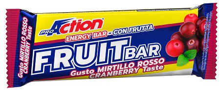 PROACTION FRUIT BAR BARRETTA ENERGETICA AL MIRTILLO ROSSO 40 G - Farmacia Del Monaco