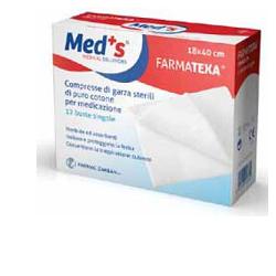 GARZA COMPRESSA MEDS FARMATEXA 12/8 18X40CM 12 PEZZI - Farmacia Del Monaco