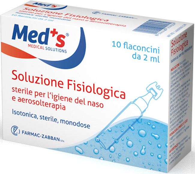 SOLUZIONE FISIOLOGICA MEDS STERILE ASTX10 FL 2ML - Farmacia Del Monaco