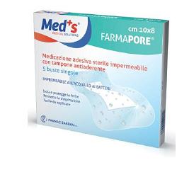 MEDICAZIONE MEDS PORE ADESIVA IMPERMEABILE 10X8CM 5 PEZZI - Farmacia Del Monaco