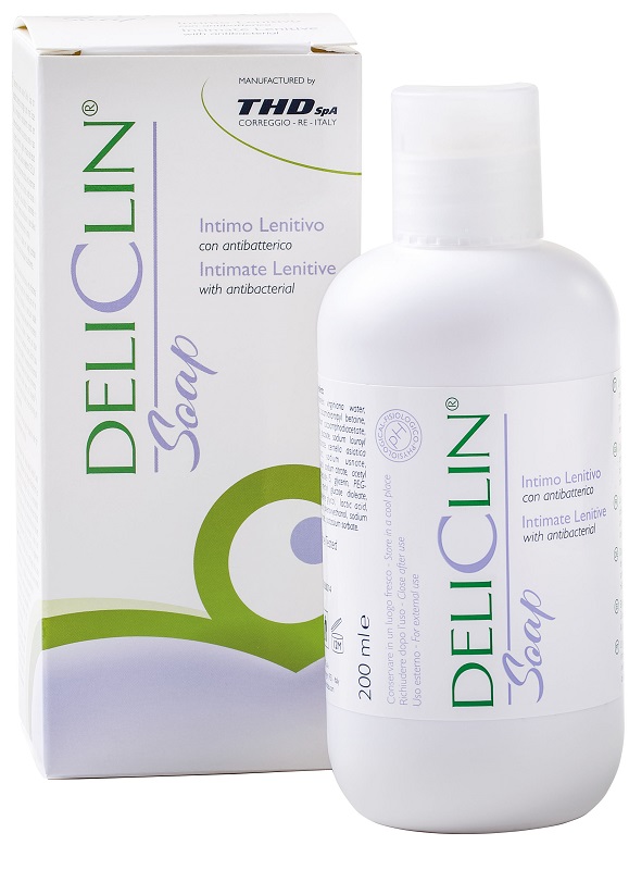 DELICLIN SOAP DETERGENTE INTIMO LENITIVO CON ANTIBATTERICO 200 ML - Farmacia Del Monaco