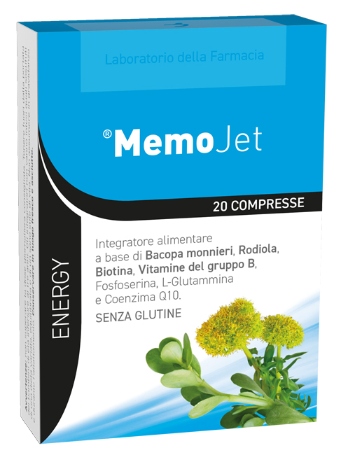 LABORATORIO DELLA FARMACIA MEMOJET 20 COMPRESSE 20 G LINEA ENERGY - Farmacia Del Monaco