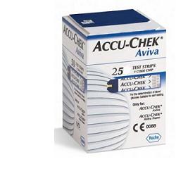 STRISCE MISURAZIONE GLICEMIA ACCU-CHEK AVIVA BRK RETAIL 25 PEZZI - Farmacia Del Monaco