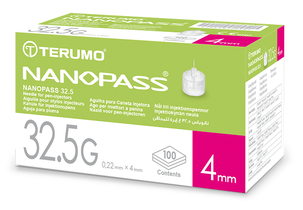 AGO PER PENNA DA INSULINA NANOPASS 32,5 GAUGE LUNGHEZZA 4 MM 100 PEZZI - Farmacia Del Monaco