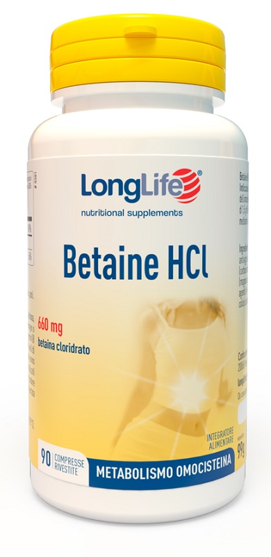 LONGLIFE BETAINE HCL 90 COMPRESSE RIVESTITE - Farmacia Del Monaco