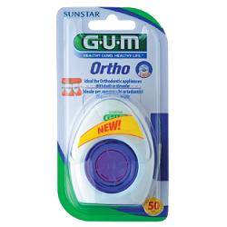 GUM ORTHO FLOSS FILO SPUGNOSO 50 PEZZI - Farmacia Del Monaco