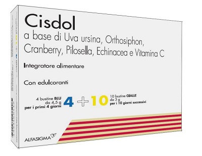 CISDOL 4 BUSTINE BLU DA 4,5 G + 10 BUSTINE GIALLE DA 3 G - Farmacia Del Monaco