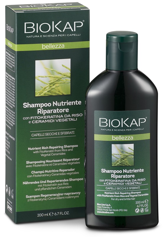 BIOKAP BELLEZZA SHAMPOO NUTRIENTE/RIPARATORE 200 ML BIOSLINE - Farmacia Del Monaco