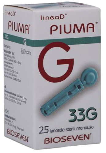 LANCETTE PUNGIDITO LINEA D PIUMA GAUGE 33 25 PEZZI - Farmacia Del Monaco