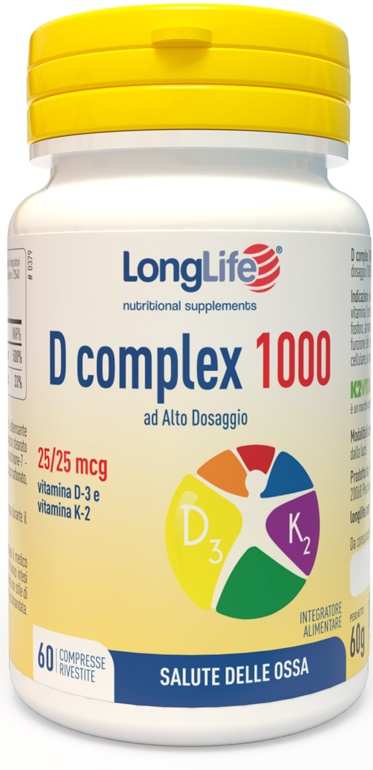 LONGLIFE D COMPLEX 1000 60 COMPRESSE - Farmacia Del Monaco